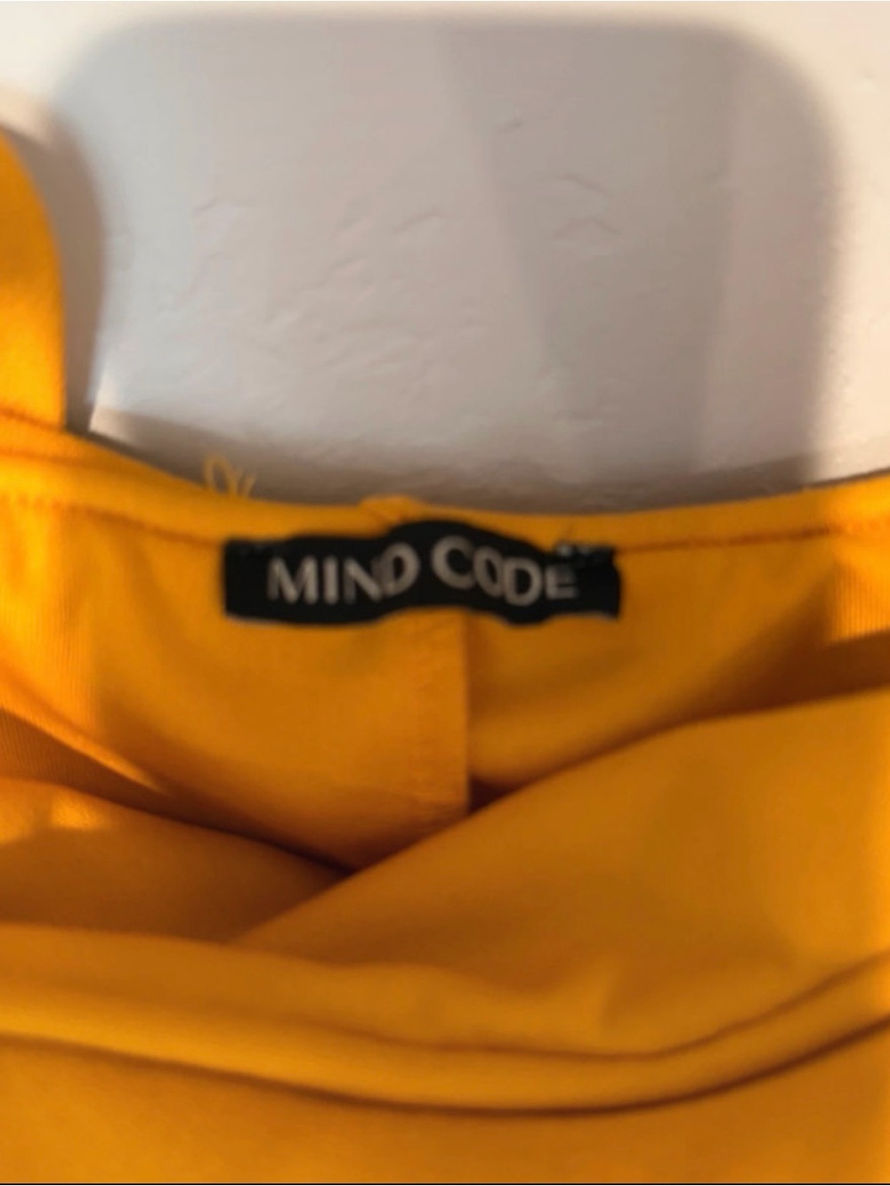 Mind Code Ruffled Off-Shoulder Mini Dress in Mustard - Picture 2 of 2